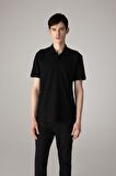 DeFacto Regular Fit Kısa Kollu Basic Düz Pike Kumaş Siyah Polo Tişört C1293AX24SPBK81