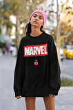 Marvel Örümcek Adam Baskılı Unisex Oversize Sweatshirt