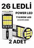 T10 Led 26 Ledli W5w Canbus Metal Ultra Power Beyaz Park Plaka Tavan Ampulü
