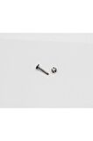 Paslanmaz Kararmaz Cerrahi Çelik Zirkon Taşlı Kıkırdak Dudak Burun Tragus Piercing (beyaz)