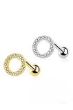 Oval Model Çelik Tragus Kıkırdak Helix Piercing