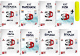 3D Yayınları AYT Sayısal Matematik Fizik Kimya Biyoloji Defter Soru Seti 8 Kitap
