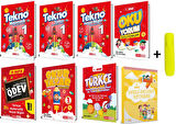 Kırmızı Beyaz Tekno 1.Sınıf 2.Dönem Tüm Dersler Hızlı Okumalı 8'li Set