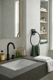 Yapışkanlı Siyah Halka Havluluk Duvar Tipi Delme Gerektirmez Banyo Havlu Askılığı S-102 KTS