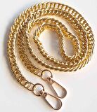 Çift Halkalı Light Gold Çanta Zinciri Kancalı (120 cm)