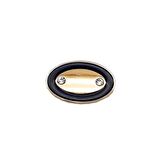 Light Gold Siyah Çerçeveli Oval Plaka Süs