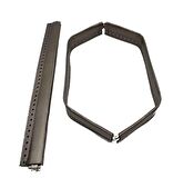 Gri Renk Derili Metal  Çanta Ağzı 30 cm