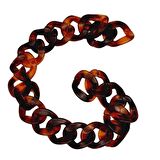 45cm Akrilik Leopar Desenli Çanta Zinciri