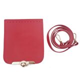 Kapak Aparatlı Suni Deri Çanta Seti Fuşya