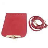 Kapak Aparatlı Suni Deri Çanta Seti Fuşya