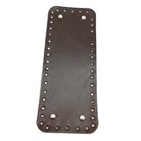 Gerçek Deri Koyu Kahve 30X12 cm Dikdörtgen Gümüş Metalli Çanta Tabanı