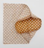 28X28 Cm Fermuarsız Dikilmiş Astar Hardal Sarı Puantiyeli