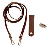 Suni Deri Taba Cep Telefonu Seti Light Gold Metalli