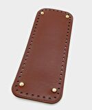 Suni Deri Bordo Renk 30X12 cm Dikdörtgen Çanta Tabanı (Light Gold Aparatlı)