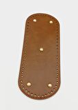 Suni Deri Taba Renk 30X12 cm Oval Çanta Tabanı (Light Gold Aparatlı)