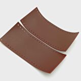Suni Deri Tutma Sapı Bordo Simit Sap 17x7.5 Cm