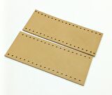 Ham Doğal Renk Gerçek Deri Tutma Sapı 15X6 Cm Simit Sap