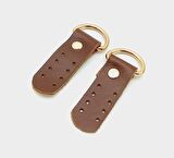 Gerçek Deri Kızıl Kahve Sapucu (Böce) Light Gold Metalli