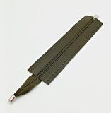 Haki Renk 28 Cm Derili Fermuar Gümüş Metalli