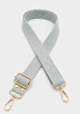 Pamuklu Kolon 120X3 Cm Açık Gri Light Gold Metalli