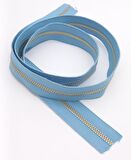 Ortası Gold Fermuar 100 Cm Açık Mavi Renk