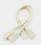 Krem Pamuklu Kolon Pelikan Model Çanta Sapı