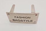 Fashion Bagstyle Yazılı Plaka Süs Gümüş Renk