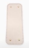 Gerçek Deri Bej 30X12 cm Dikdörtgen Light Gold Metalli Çanta Tabanı
