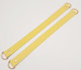 Sarı Suni Deri 38X2.5 Cm Çift Çanta Sapı Light Gold Metalli