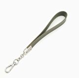 Haki Tek Kat Suni Deri Zincirli Elcik Gümüş Metal