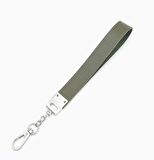 Haki Tek Kat Suni Deri Zincirli Elcik Gümüş Metal