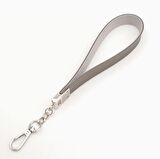 Gri Tek Kat Suni Deri Zincirli Elcik Gümüş Metal