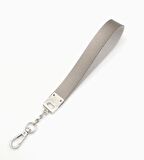 Gri Tek Kat Suni Deri Zincirli Elcik Gümüş Metal