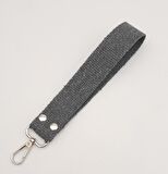 Koyu Gri Pamuklu Kolon Elcik Gümüş Metalli