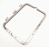 21 Cm Gümüş Dikdörtgen Çanta Klipsi Çanta Bursu