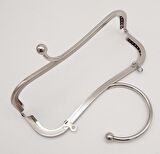 22 cm Bilezik Model Çanta Klipsi Çanta Bursu Gümüş Metal