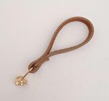 Taba Gerçek Derili Light Gold Döngülü Fermuar Başı