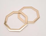 10 cm Sekizgen Light Gold Metal Çanta Sapı