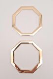 10 cm Sekizgen Light Gold Metal Çanta Sapı