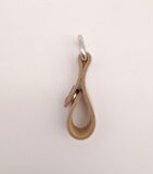 Lila Gerçek Deri Çıtçıtlı Sapucu Böce Gümüş Metalli 1 Adet