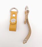 Hardal Gerçek Deri Çıtçıtlı Sapucu Böce Gümüş Metalli