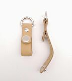 Ham Doğal Renk Gerçek Deri Çıtçıtlı Sapucu Böce Gümüş Metalli