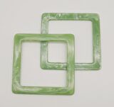 Kare Akrilik Açık Yeşil Renk Mermer Desen Çanta Sapı