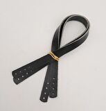 Gerçek Deri 35X1.2 Cm Siyah Renk Çanta Sapı