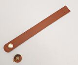 18x2 cm Taba Gerçek Deri Düz Çanta Kapağı Light Gold Metalli