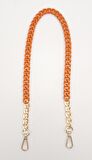 Renkli Metal 60 cm Kancalı Zincir Turuncu