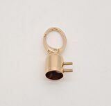 14 mm Light Gold Renk Oval Halkalı Kancalı Kovan 1 Adet