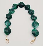 45 cm Kancalı Akrilik Zincir Light Gold Metalli No:12