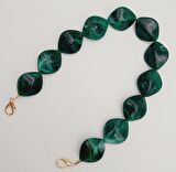 45 cm Kancalı Akrilik Zincir Light Gold Metalli No:12