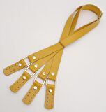 Karedört Model Gerçek Deri Limon Küfü Renk Çanta Sapı Light Gold Metal